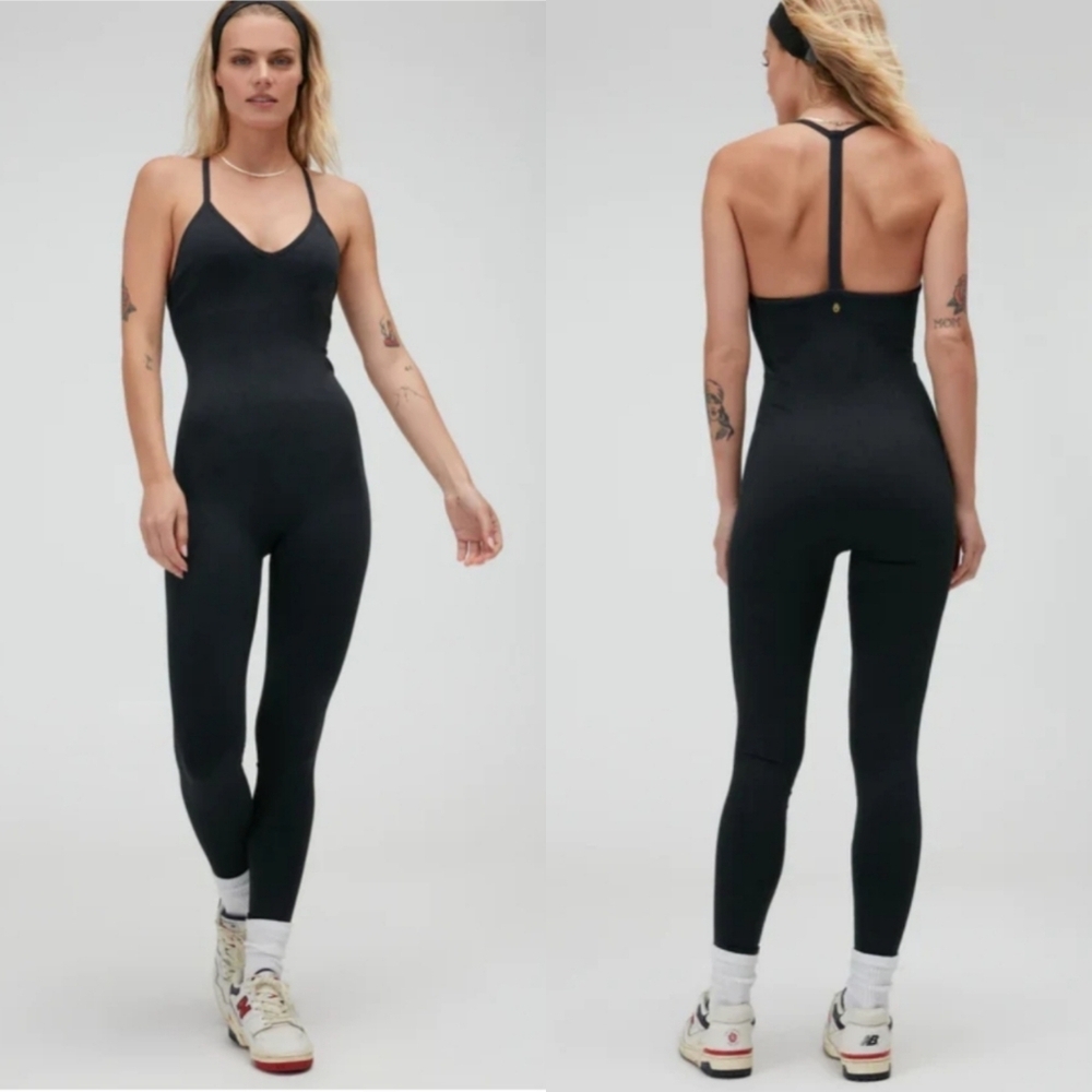 Spiritual Gangster Icon Bodysuit Catsuit Seamless Y Back Mineral Wash Size XS/S